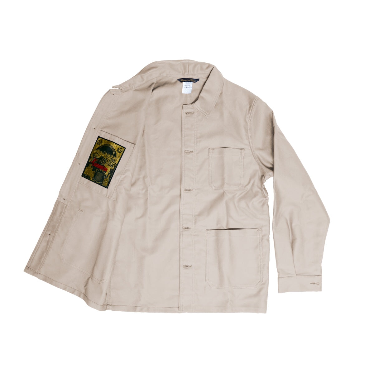 Le Laboureur Moleskin Work Jacket | Ecru Work Jacket Le Laboureur 